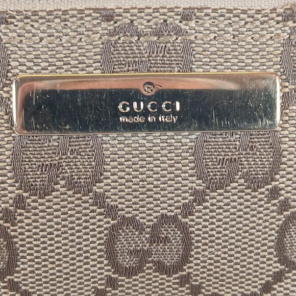 GUCCI Vintage Beige Monogram Pochette Boat Bag - Picture 2 of 15